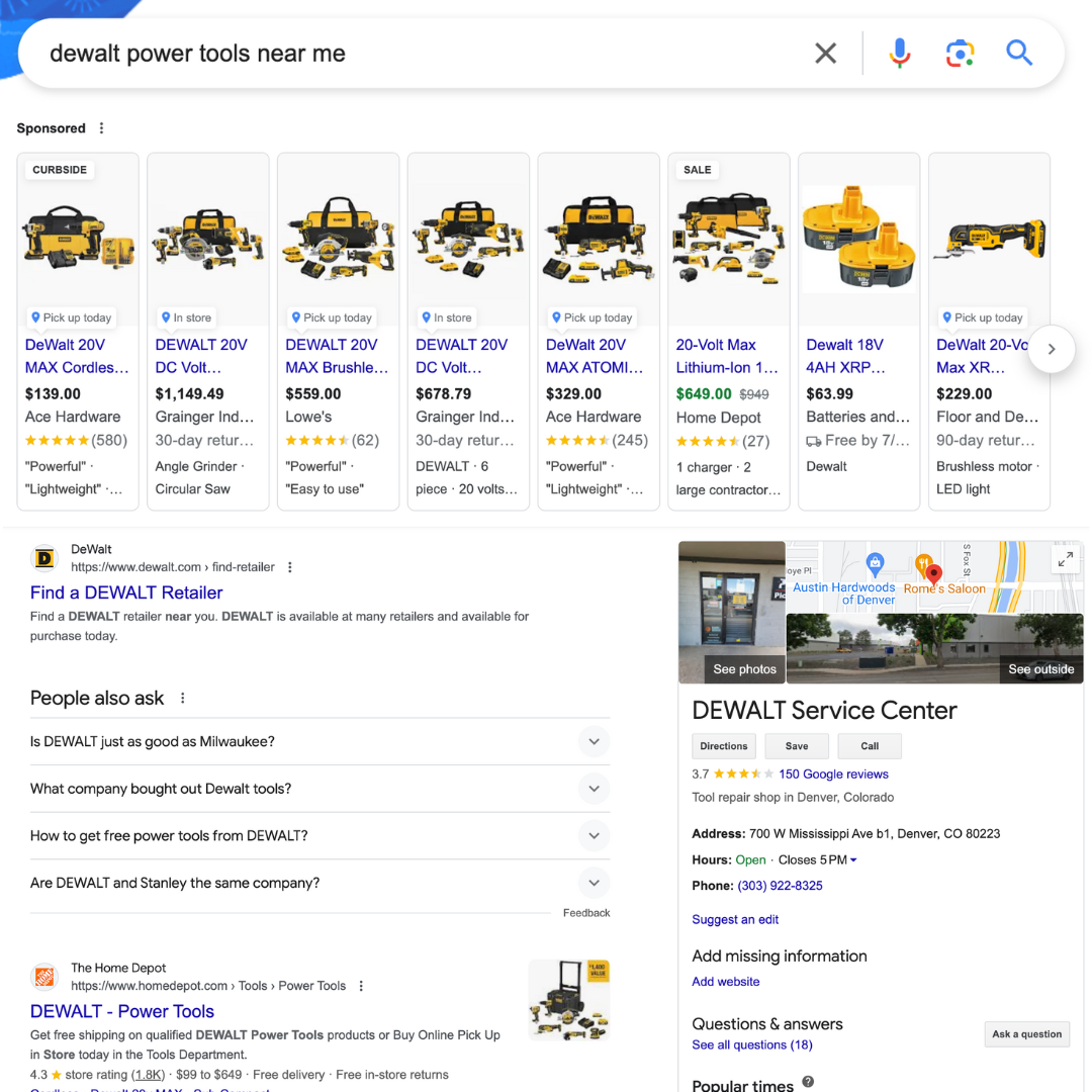Dewalt Near Me Search